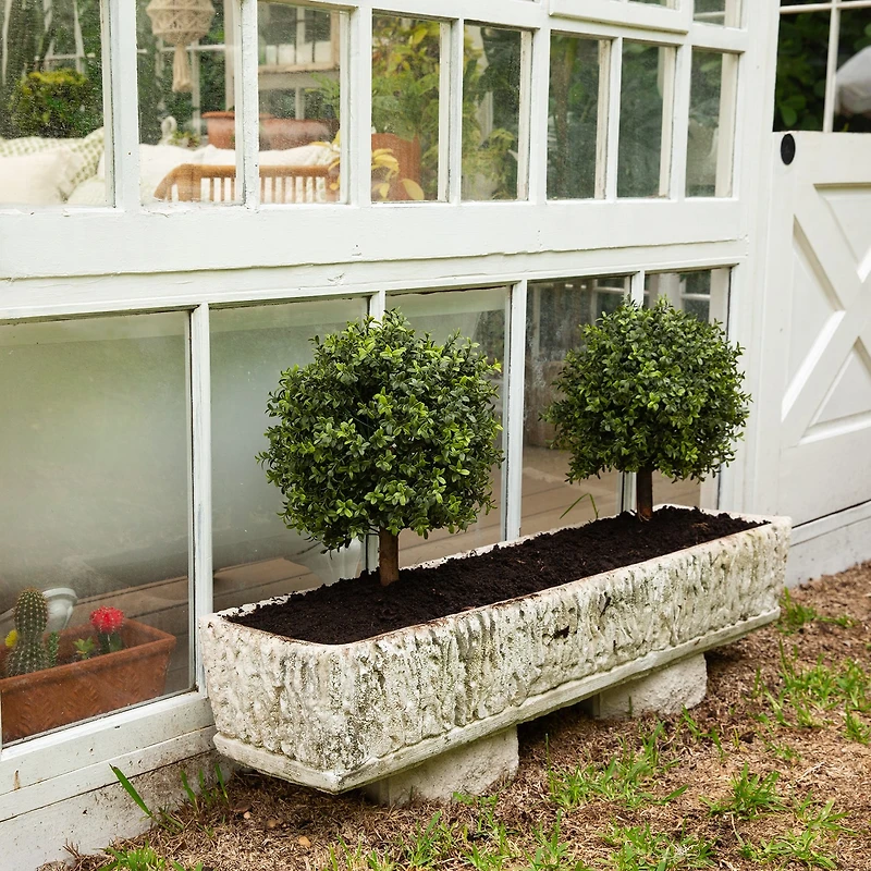 Nearly Natural 2-pc. 2ft Boxwood Integrated Ground Stake Artificial Plant