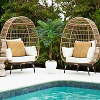 Nearly Natural 4ft Double Robellini Palm Indoor Outdoor Artificial Tree