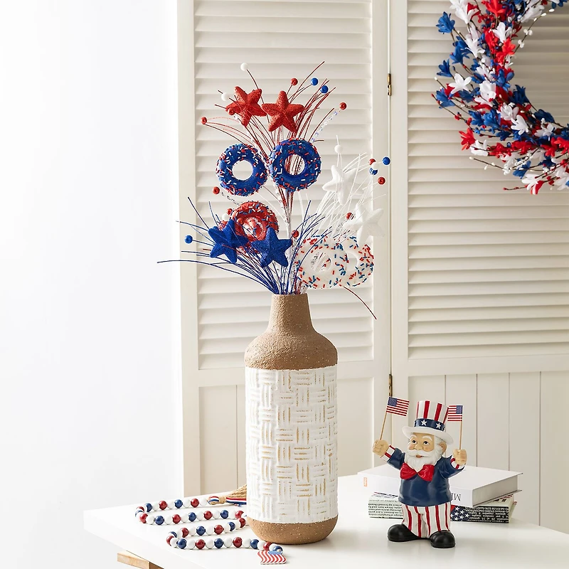 Glitzhome Stars And Donuts Picks Floral Arrangement