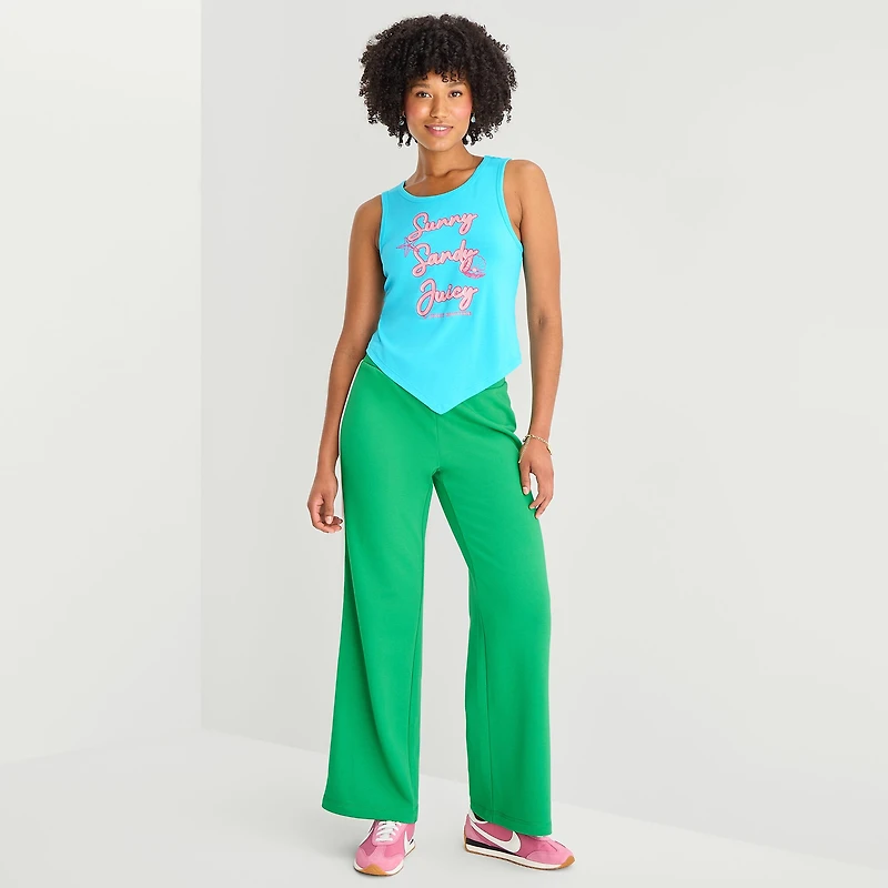 Juicy By Couture Womens Crew Neck Sleeveless Tank Top
