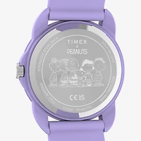 Timex Timex Peanuts Weekender Youth Purple Silicone Strap Watch Tw2y51200jt Girls Purple Strap Watch Tw2y51200jt