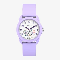 Timex Timex Peanuts Weekender Youth Purple Silicone Strap Watch Tw2y51200jt Girls Purple Strap Watch Tw2y51200jt