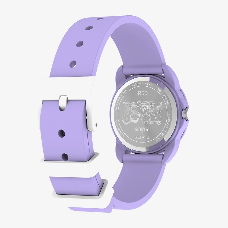 Timex Timex Peanuts Weekender Youth Purple Silicone Strap Watch Tw2y51200jt Girls Purple Strap Watch Tw2y51200jt