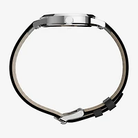 Timex Mens Black Leather Strap Watch Tw2y67400jt