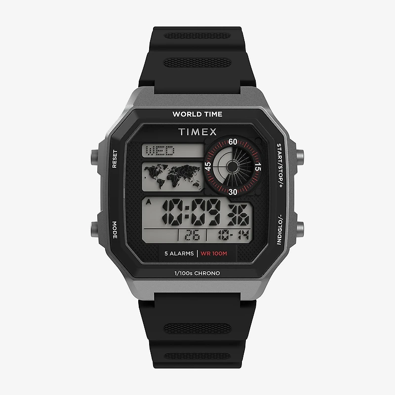 Timex Mens Digital Black Strap Watch Tw5m68800jt