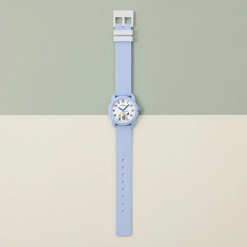 Timex Timex Peanuts Weekender Youth Blue Silicone Strap Watch Boys Blue Strap Watch Tw2y51100jt