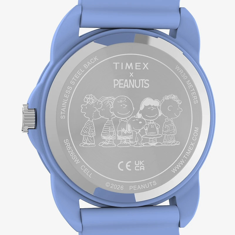 Timex Timex Peanuts Weekender Youth Blue Silicone Strap Watch Boys Blue Strap Watch Tw2y51100jt