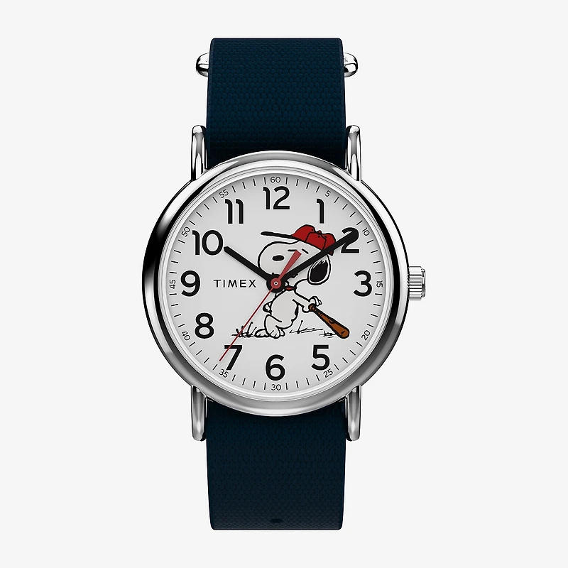 Timex Timex Peanuts Weekender 38mm Baseball Blue Strap Watch Tw2y51400jt Mens Blue Strap Watch Tw2y51400jt