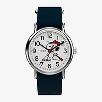 Timex Timex Peanuts Weekender 38mm Baseball Blue Strap Watch Tw2y51400jt Mens Blue Strap Watch Tw2y51400jt