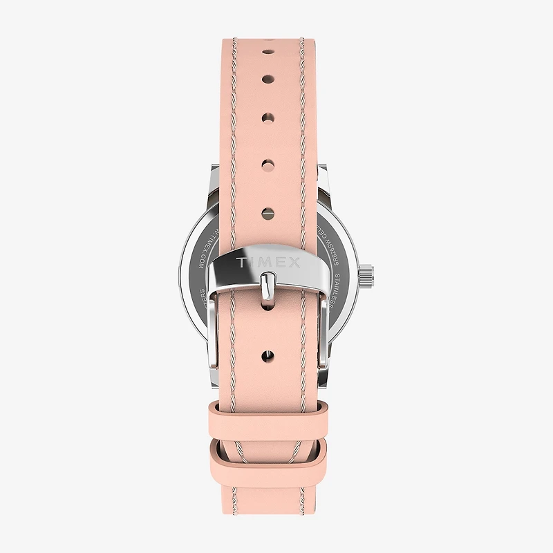 Timex Womens Pink Leather Strap Watch Tw2y67000jt