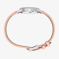 Timex Womens Pink Leather Strap Watch Tw2y67000jt