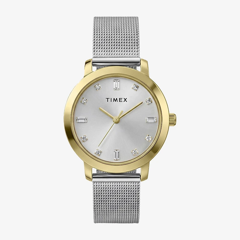 Timex Womens Silver Tone Stainless Steel Bracelet Watch Tw2y48800jt