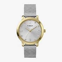 Timex Womens Silver Tone Stainless Steel Bracelet Watch Tw2y48800jt