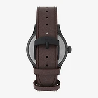 Timex Mens Brown Leather Strap Watch Tw2y63100jt