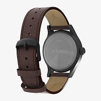 Timex Mens Brown Leather Strap Watch Tw2y63100jt