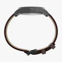 Timex Mens Brown Leather Strap Watch Tw2y63100jt