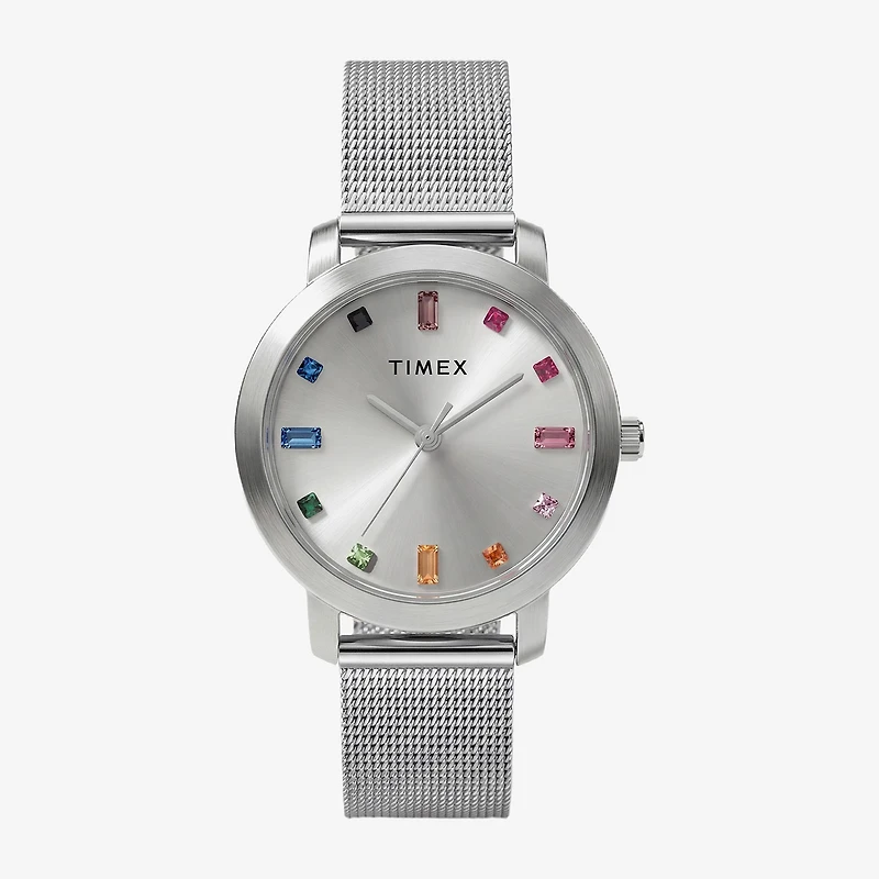 Timex Womens Silver Tone Stainless Steel Bracelet Watch Tw2y48600jt