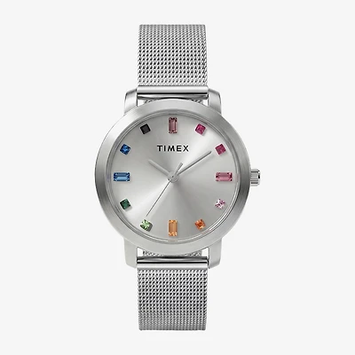 Timex Womens Silver Tone Stainless Steel Bracelet Watch Tw2y48600jt