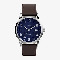 Timex Mens Brown Leather Strap Watch Tw2y67500jt