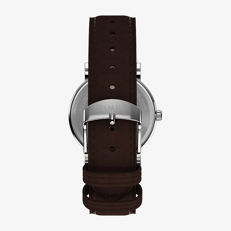Timex Timex Peanuts Weekender 38mm Baseball Brown Leather Strap Watch Tw2y51500jt Mens Brown Leather Strap Watch Tw2y51500jt