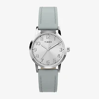 Timex Womens Blue Leather Strap Watch Tw2y67100jt