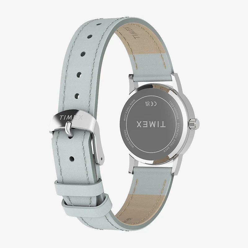 Timex Womens Blue Leather Strap Watch Tw2y67100jt