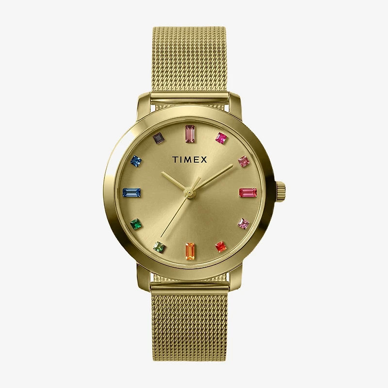 Timex Womens Gold Tone Stainless Steel Bracelet Watch Tw2y48700jt