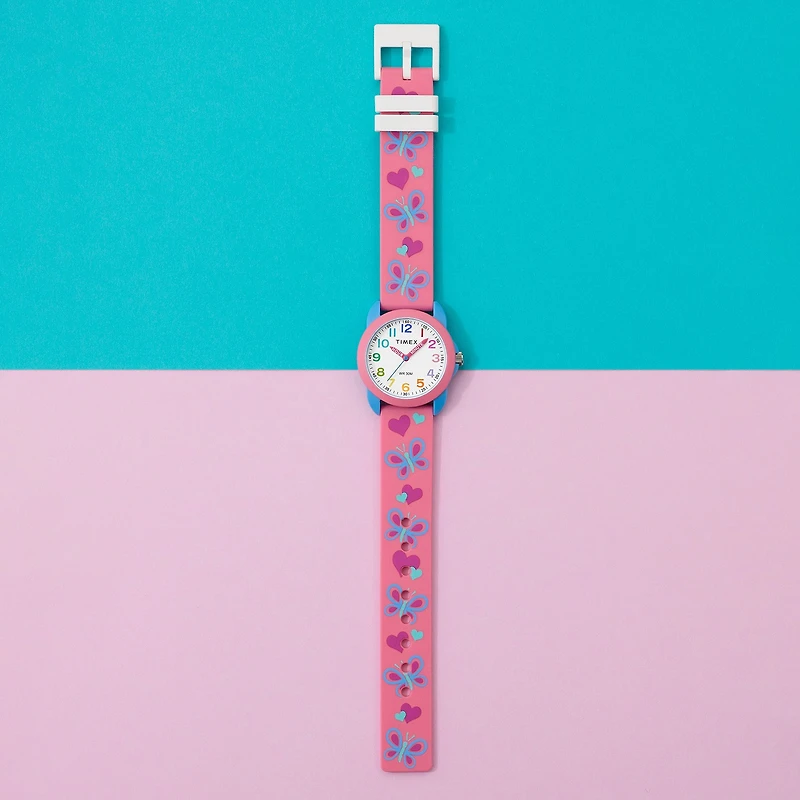Timex Girls Pink Strap Watch Tw2y59700jt