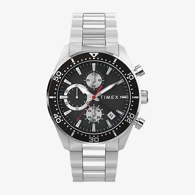 Timex Mens Silver Tone Stainless Steel Bracelet Watch Tw2y56900vq
