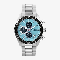 Timex Mens Silver Tone Stainless Steel Bracelet Watch Tw2y62200vq