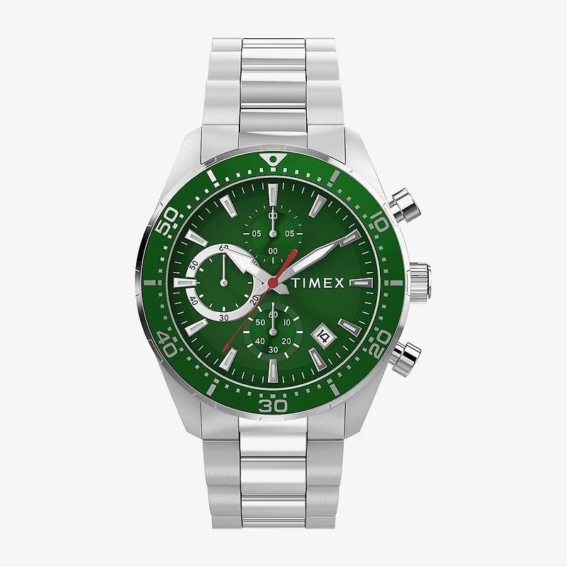 Timex Mens Silver Tone Stainless Steel Bracelet Watch Tw2y62100vq