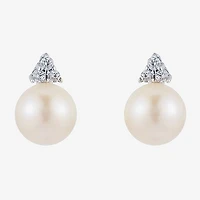 Limited Quantities! Champagne Cultured Freshwater Pearl Sterling Silver 12mm Stud Earrings