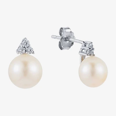 Limited Quantities! Champagne Cultured Freshwater Pearl Sterling Silver 12mm Stud Earrings