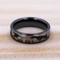 Mens 6.5MM Titanium Wedding Band