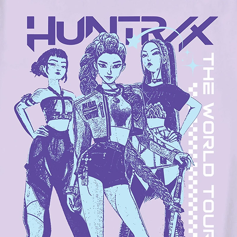Little & Big Kid Girls Round Neck Short Sleeve Regular Fit KPop Demon Hunters Graphic T-Shirt