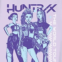 Little & Big Kid Girls Round Neck Short Sleeve Regular Fit KPop Demon Hunters Graphic T-Shirt