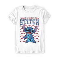 Little & Big Kid Girls Round Neck Short Sleeve Regular Fit Graphic T-Shirt