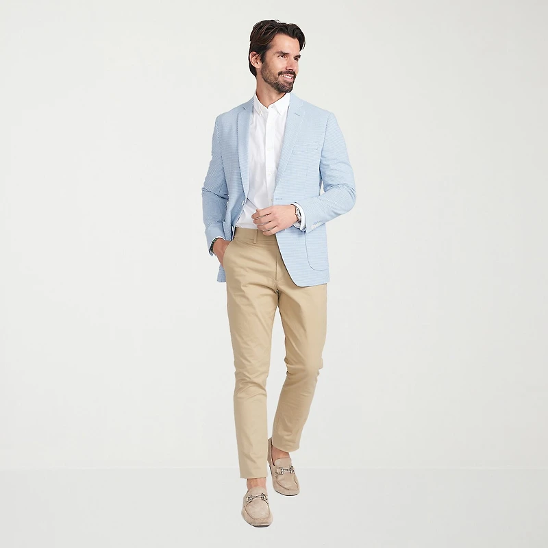 The Savile Row Co Mens Plaid Slim Fit Sport Coat
