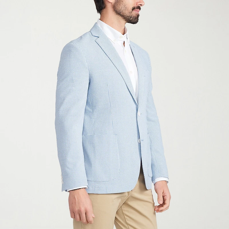 The Savile Row Co Mens Plaid Slim Fit Sport Coat