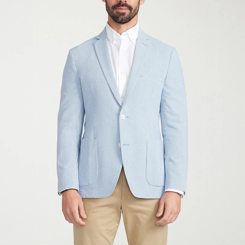 The Savile Row Co Mens Plaid Slim Fit Sport Coat