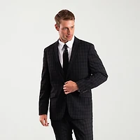 The Savile Row Co Pattern Mens Plaid 2-pc. Suit Set