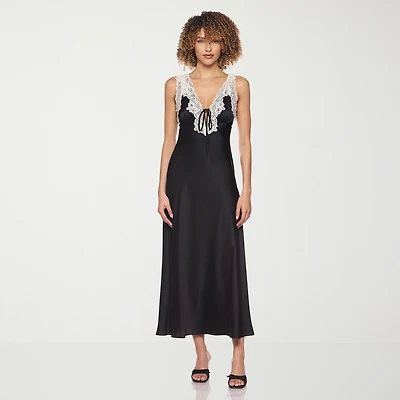 belle vie Womens Sleeveless Midi Slip Dress