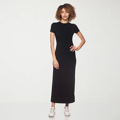 belle vie Womens Short Sleeve Shirt Dress