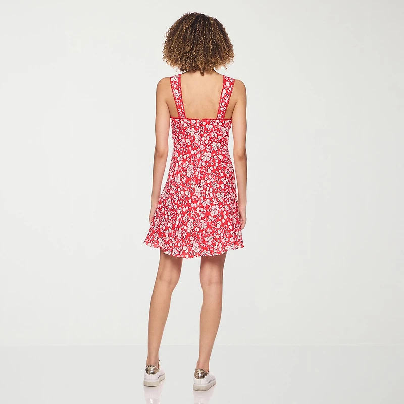 belle vie Womens Sweetheart Neck Sleeveless Shift Dress