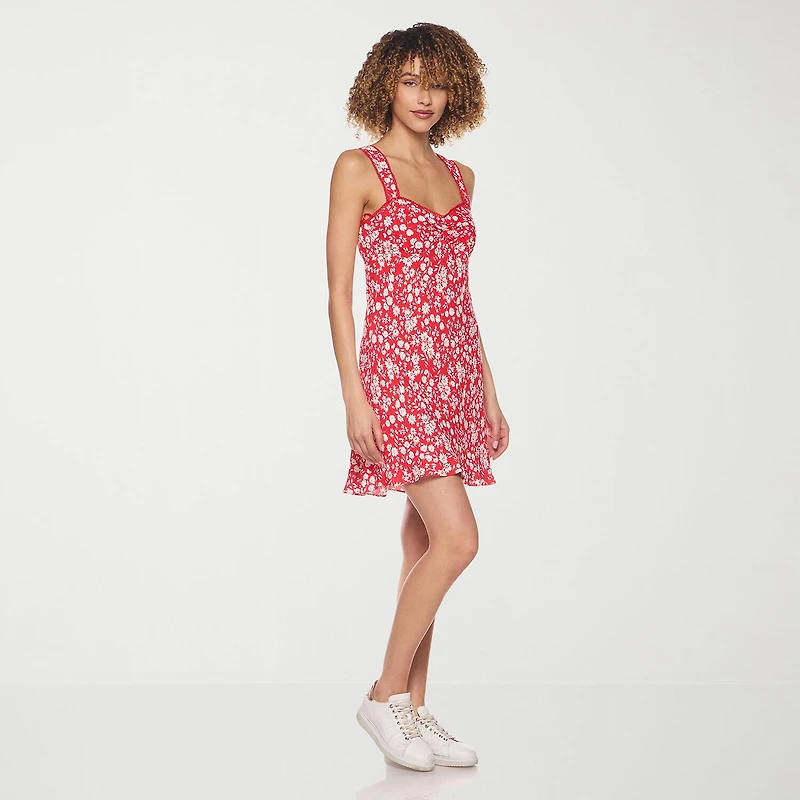 belle vie Womens Sweetheart Neck Sleeveless Shift Dress