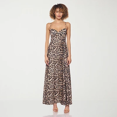 belle vie Womens V Neck Sleeveless Maxi Dress