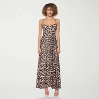 belle vie Womens V Neck Sleeveless Maxi Dress