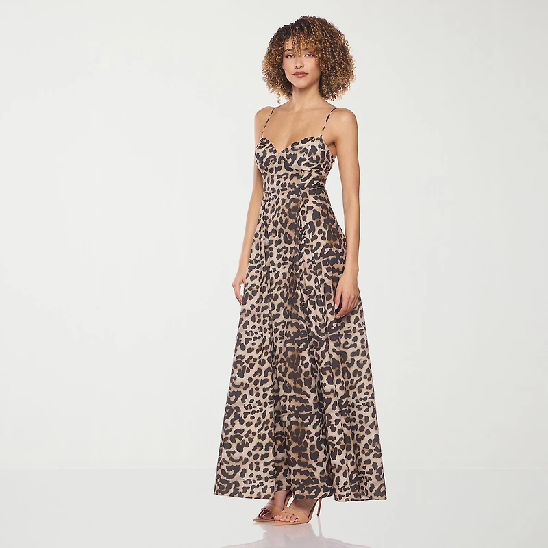 belle vie Womens V Neck Sleeveless Maxi Dress