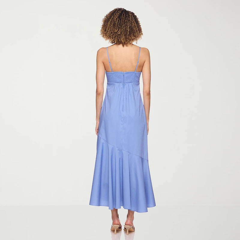 belle vie Womens Sleeveless Midi Wrap Dress
