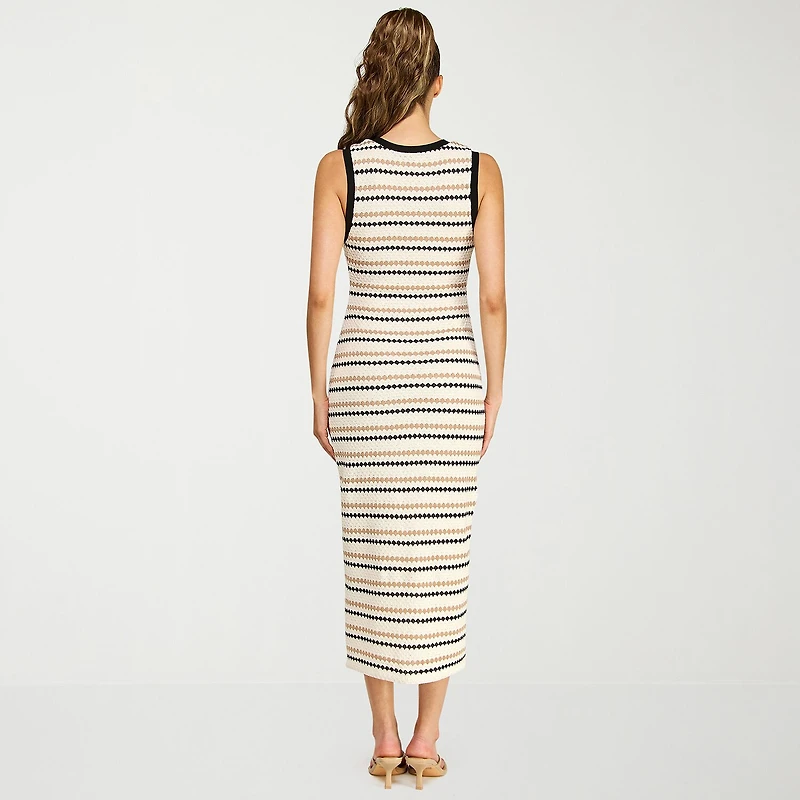 belle vie Womens Midi Scoop Neck Sleeveless Maxi Dress